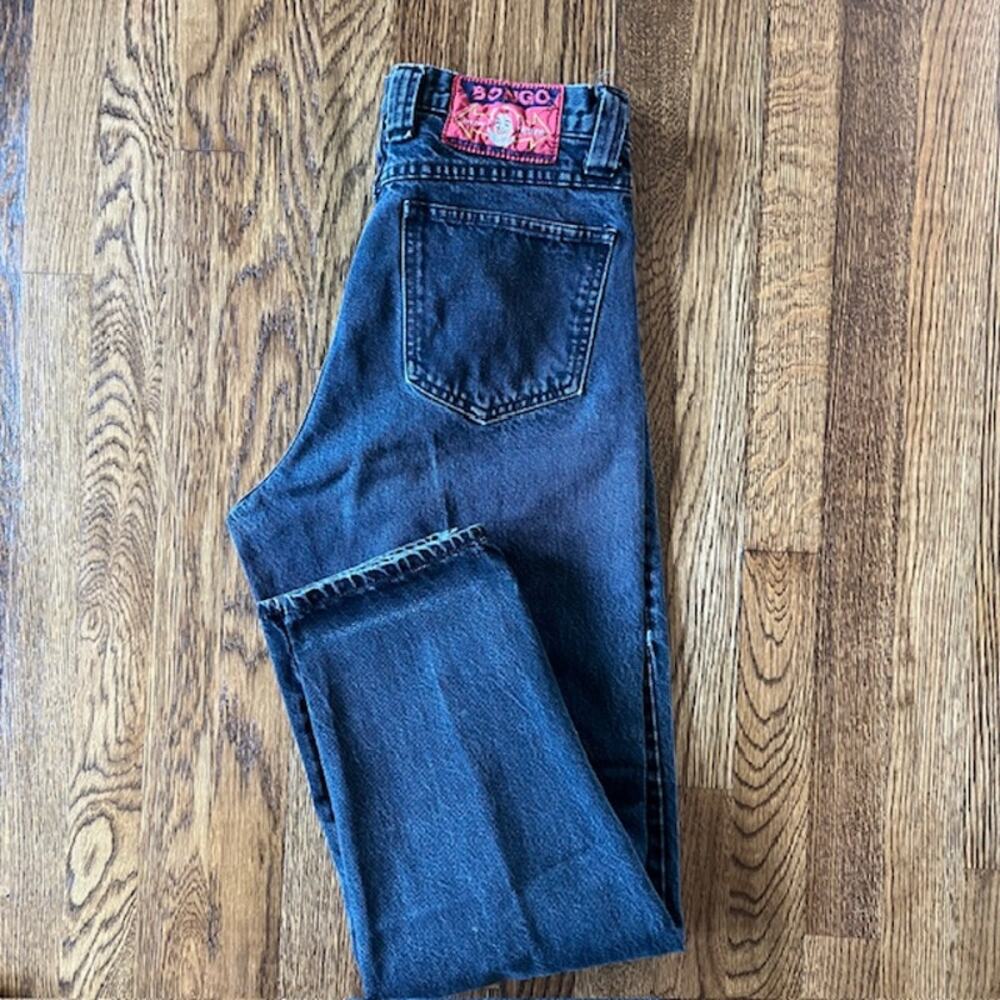 VTG 90s Bongo Special Reserve Jeans Womens 9 High Waisted Tapered Black Denim